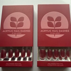 Red Aspen Merry Miranda Burgundy Acrylic Nail Dashes – Set of 2 – New